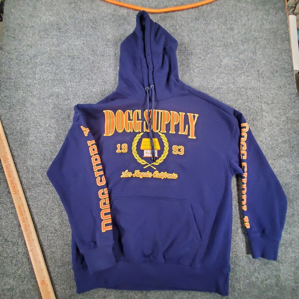 Snoop Dogg Hoodie Mens L Blue Los Angeles Graphic Dogg Supply